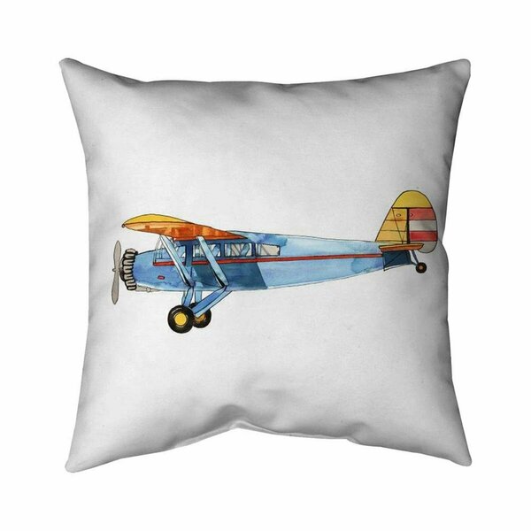 Fondo 26 x 26 in. Small Blue Plane-Double Sided Print Indoor Pillow FO2795823